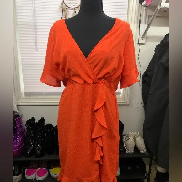 Micheal Kors Optic Orange Dress Micheal Kors Optic Orange Dress